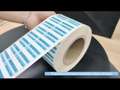 85um 1.5mil Matte Sliver Semi Transfer Tamper Proof Label Sticker Dengan Residu Rendah